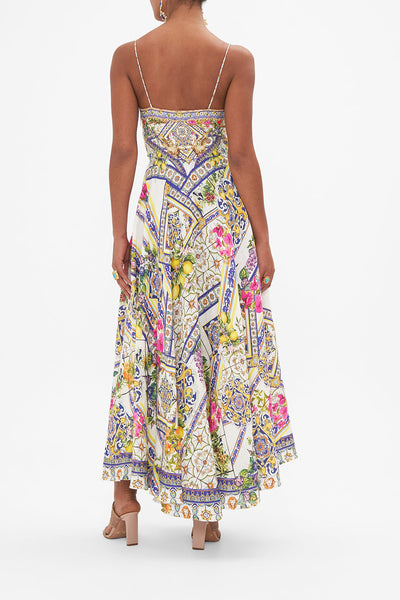 Long Dress With Tie Front - Amalfi Amore