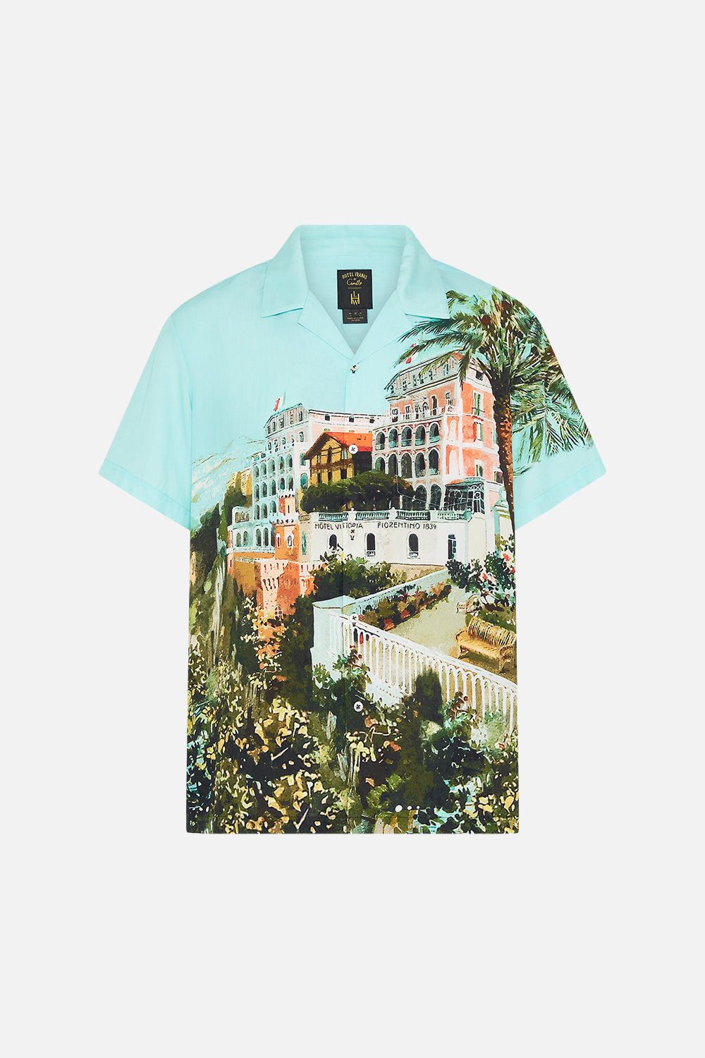 Short Sleeve Camp Collared Shirt - From Sorrento With Love