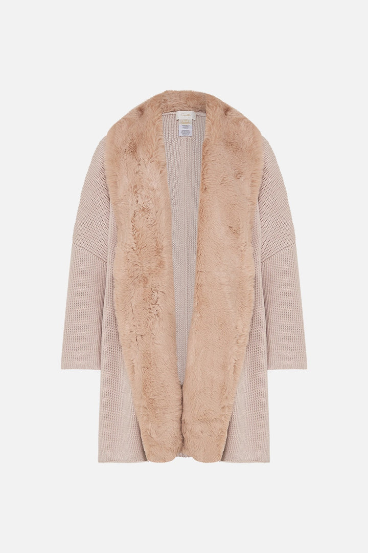 Knit Relaxed Layer With Faux Fur - Grotto Goddess
