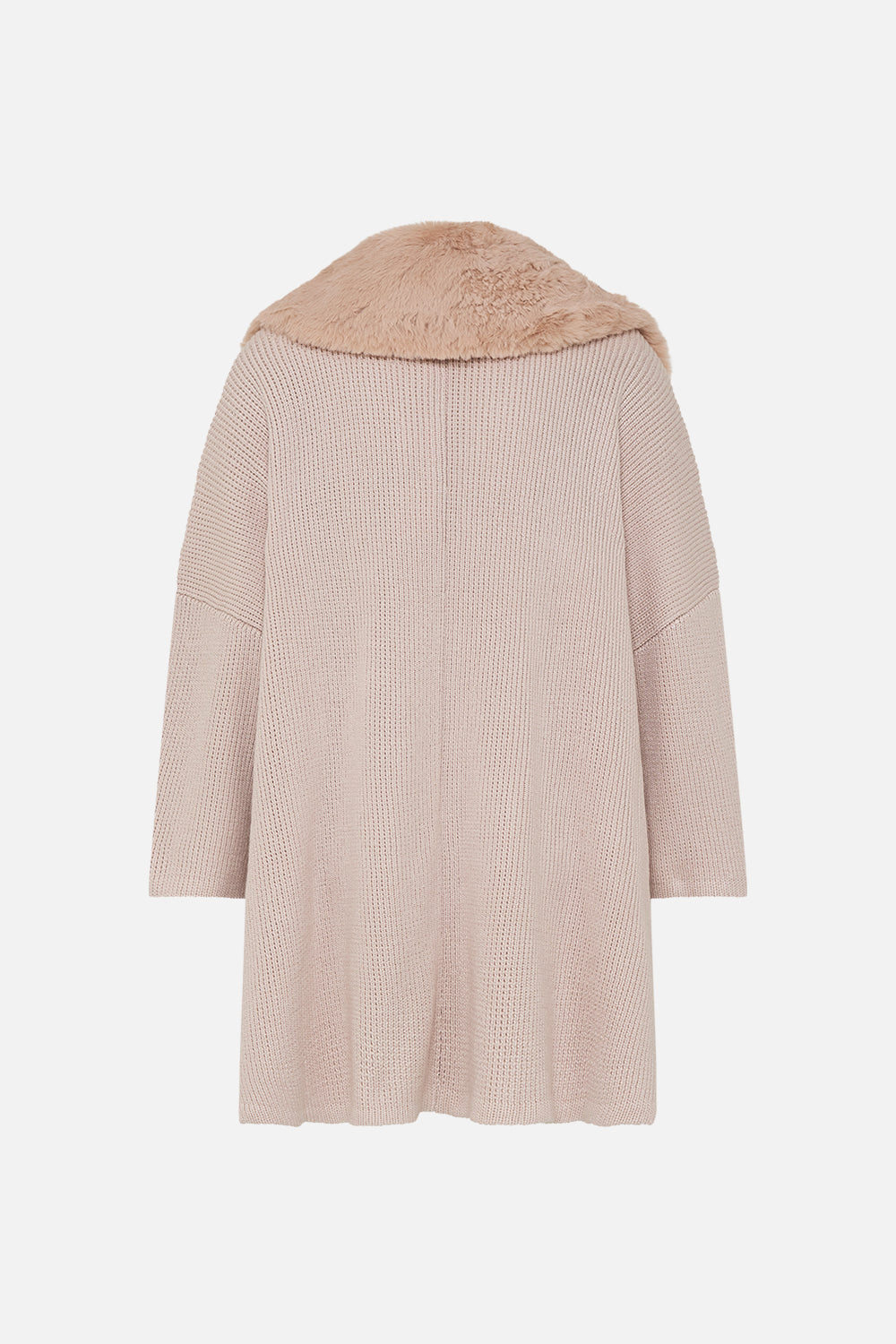 Knit Relaxed Layer With Faux Fur - Grotto Goddess