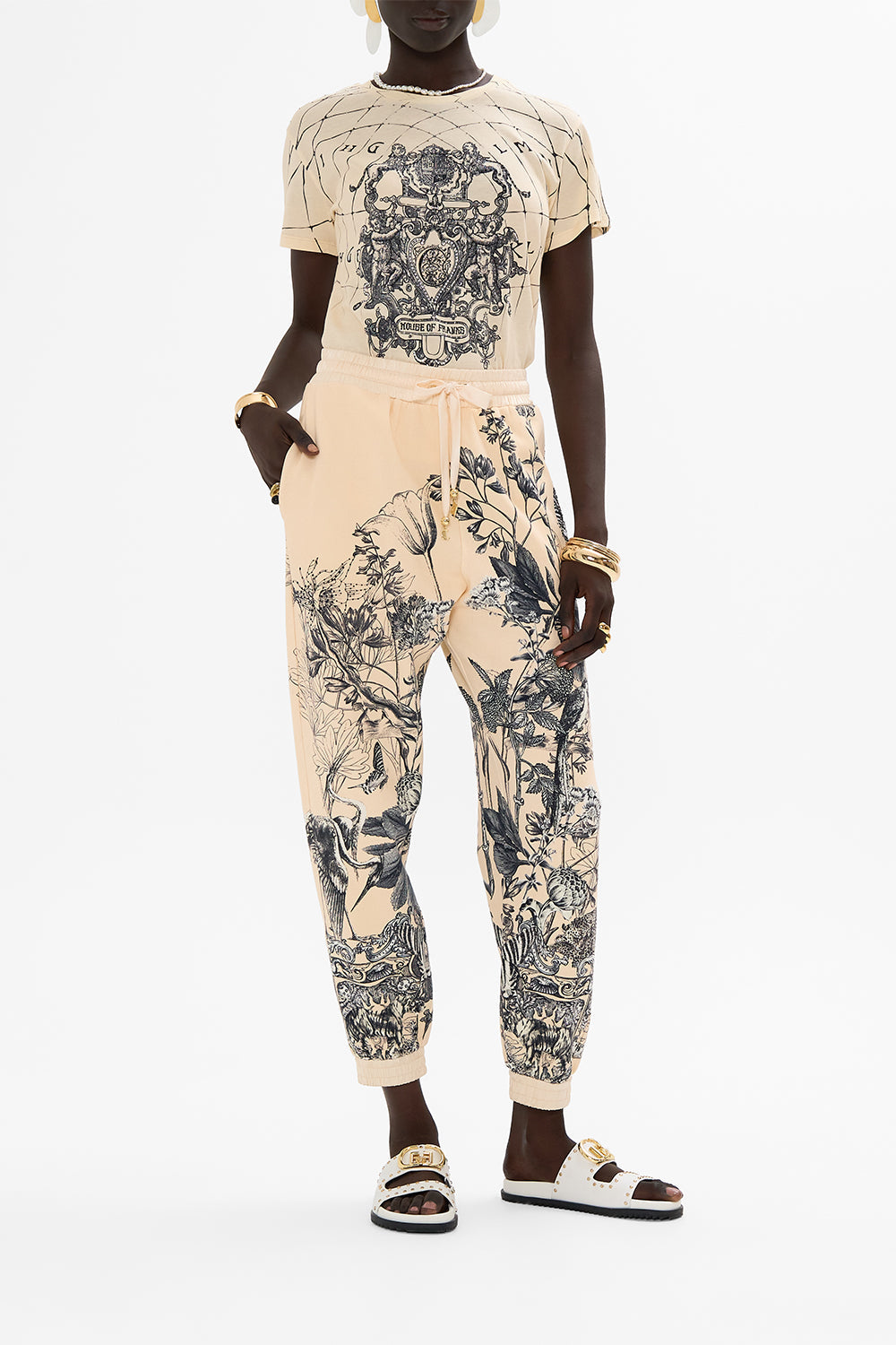Jersey Track Pant With Silk Details - Etched Into Eternity