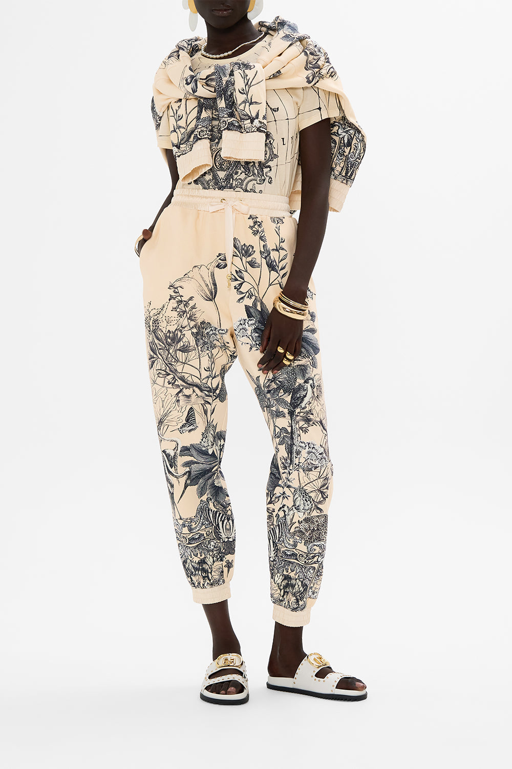 Jersey Track Pant With Silk Details - Etched Into Eternity