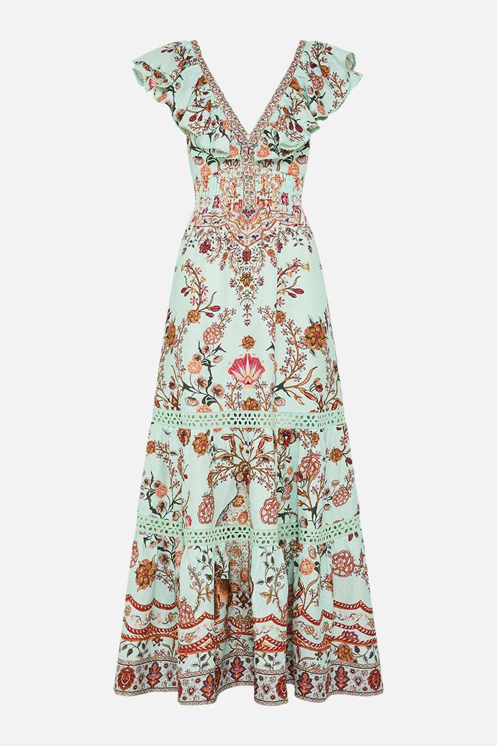 Tiered Dress With Neck Frill Weaving worlds wotzhotclothing
