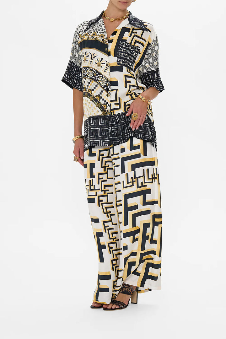 Oversized Shirt With Pocket - Temples of Dendara