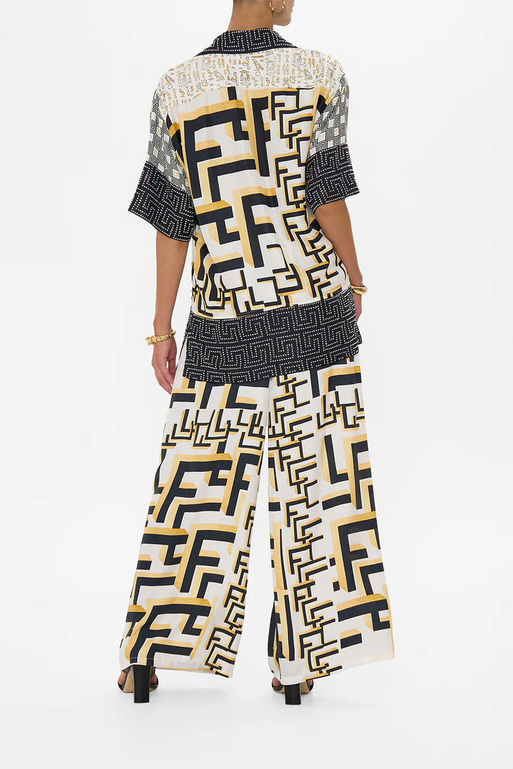 Oversized Shirt With Pocket - Temples of Dendara