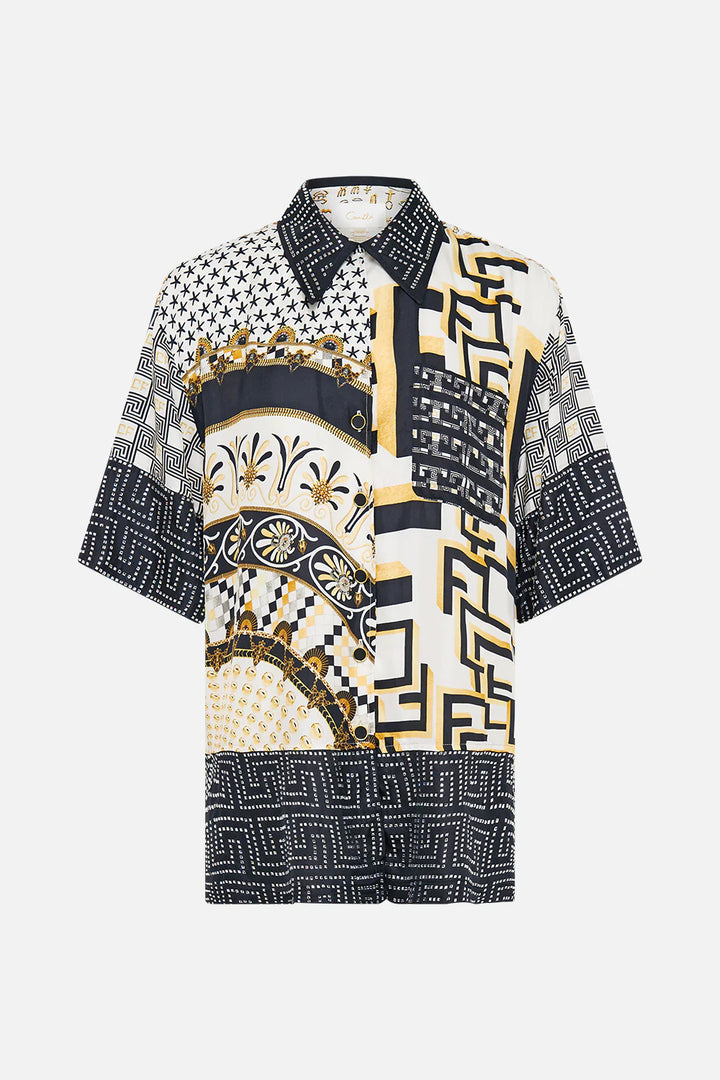 Oversized Shirt With Pocket - Temples of Dendara