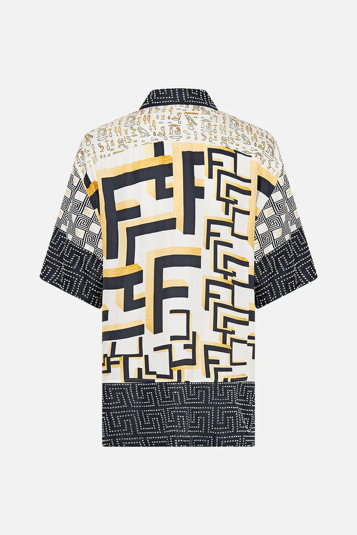 Oversized Shirt With Pocket - Temples of Dendara