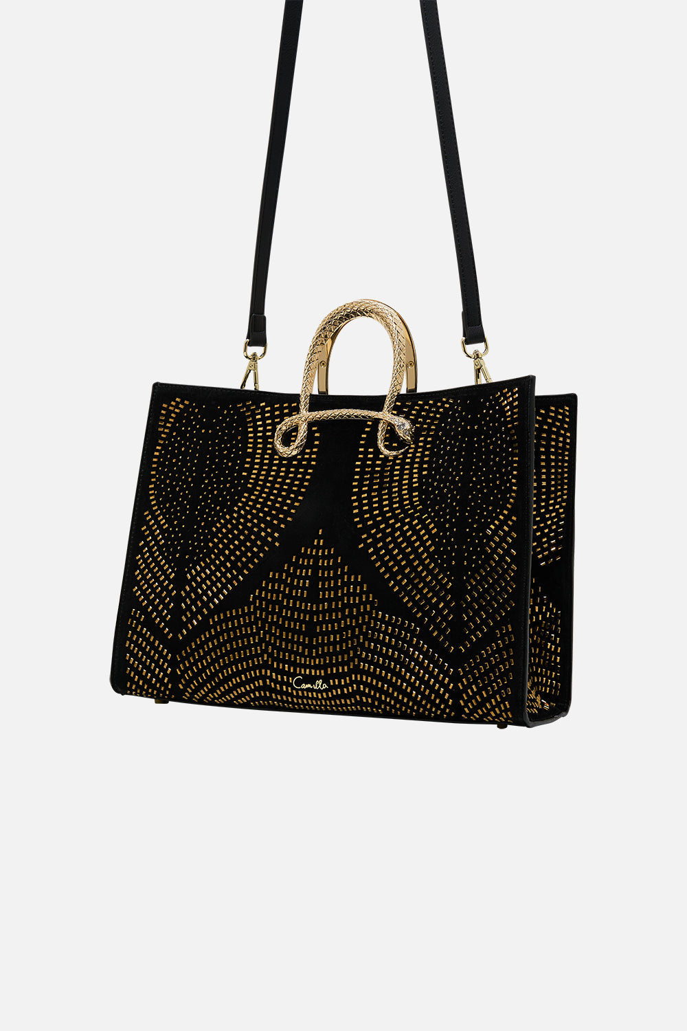 East West Tote With Snake Handle