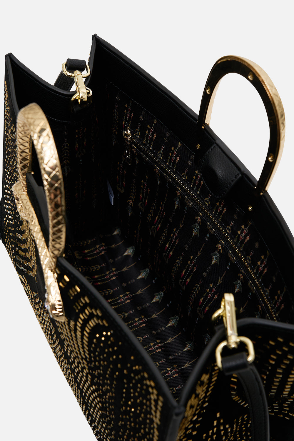 East West Tote With Snake Handle