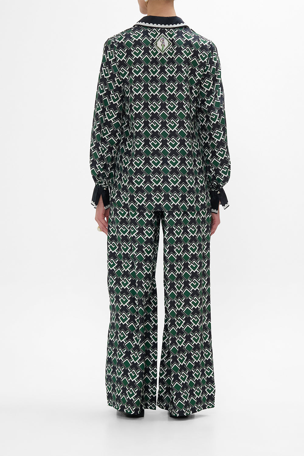 Curved Collar Blouse With Pockets - My Porto Pen Pal
