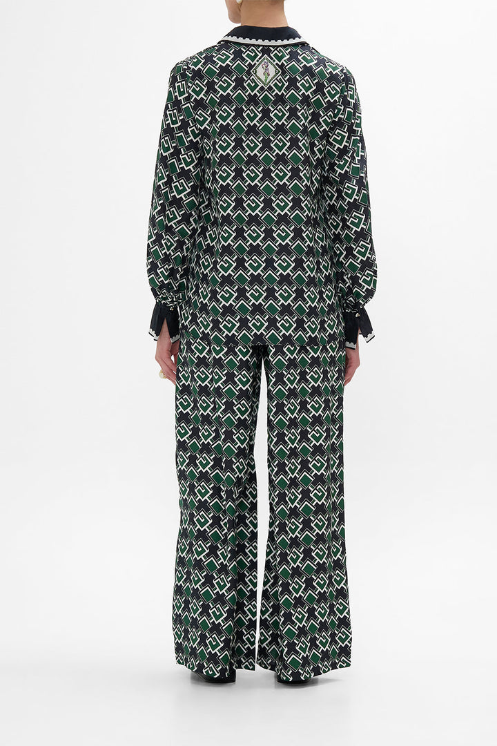 Curved Collar Blouse With Pockets - My Porto Pen Pal