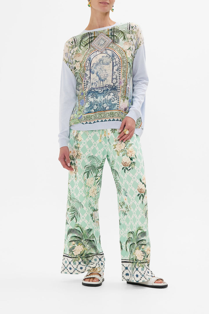 Long Sleeve Jumper With Print Front - Jardim Party