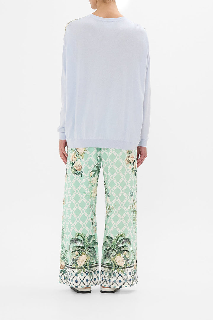 Long Sleeve Jumper With Print Front - Jardim Party