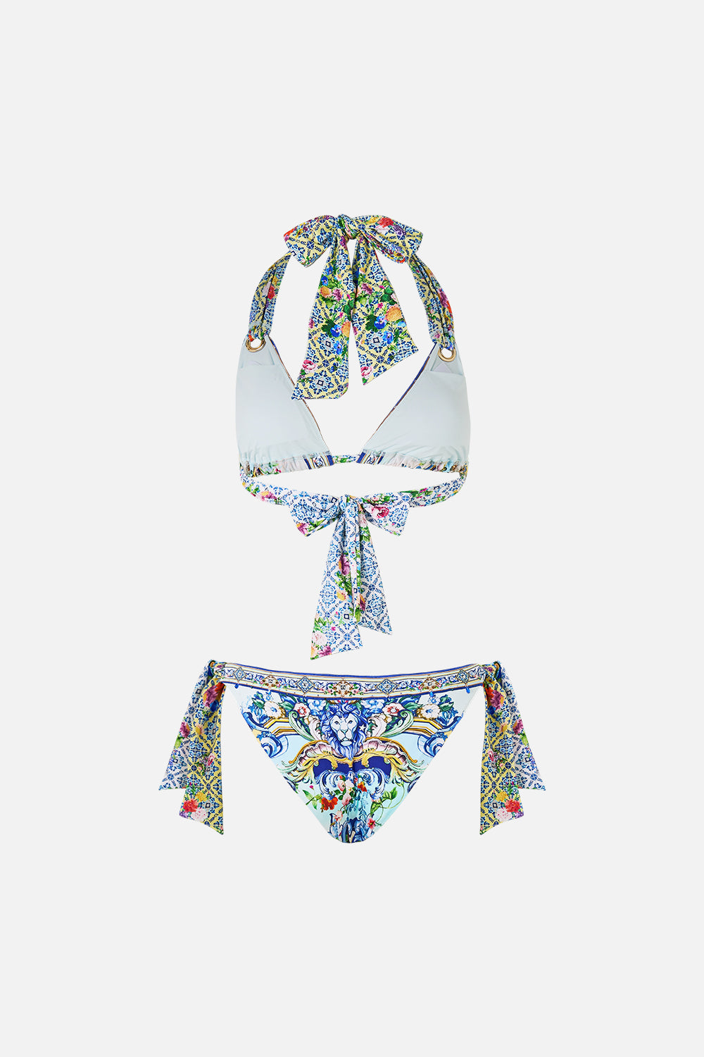 Eyelet Tie Bikini Set - Wall To Wall Wonders