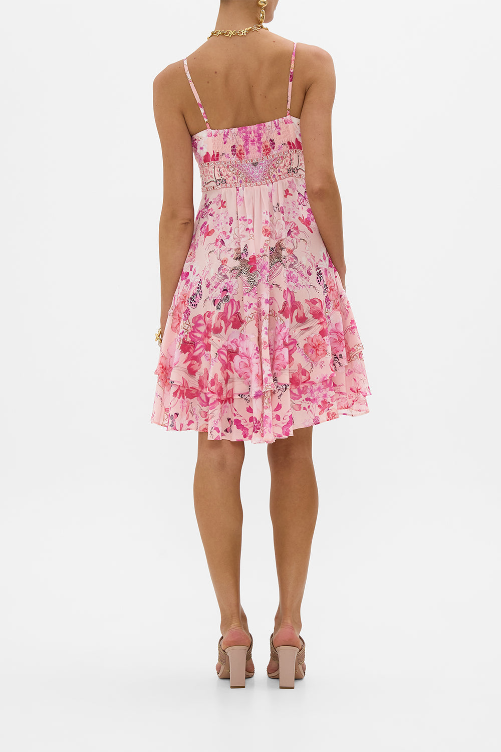 Strappy frill dress cheap