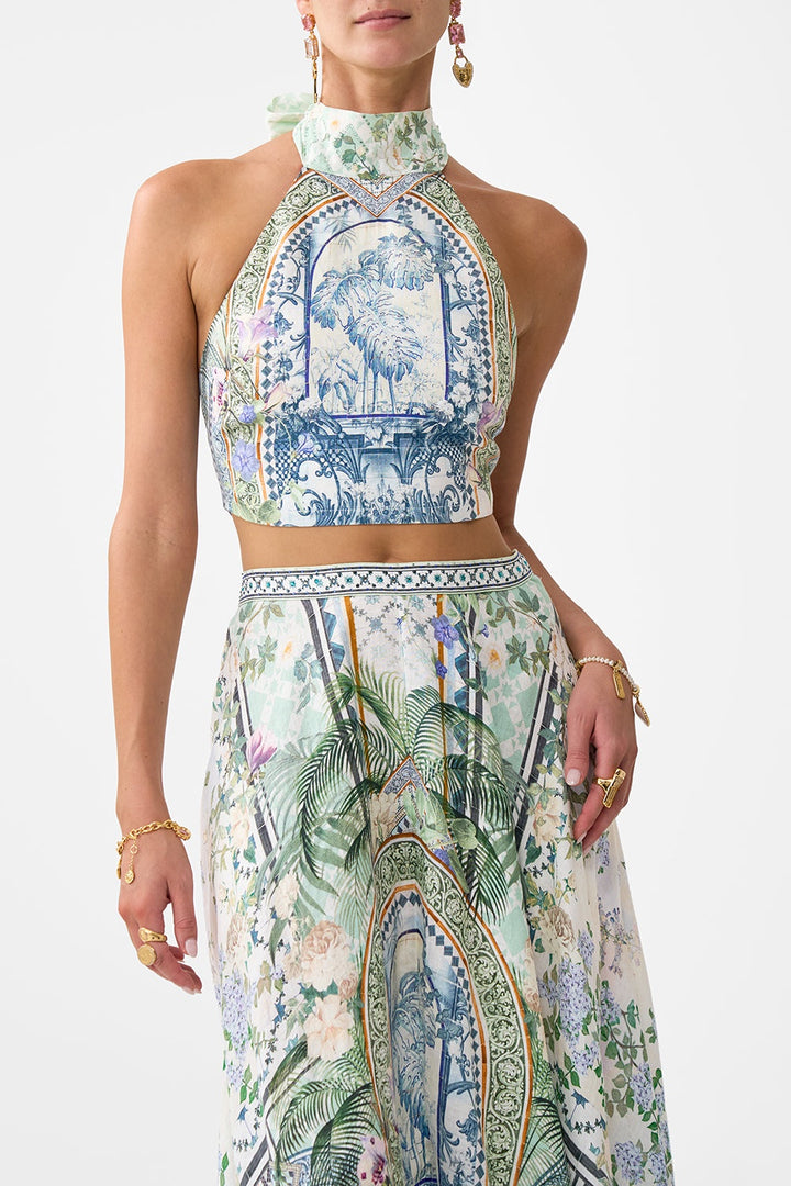 Halter Tie Back Top