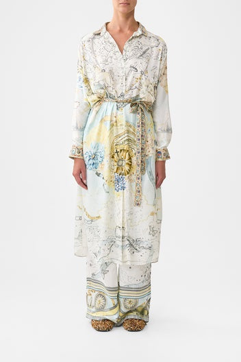 collared button through dress - My lucky stars