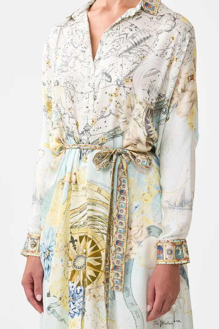 collared button through dress - My lucky stars
