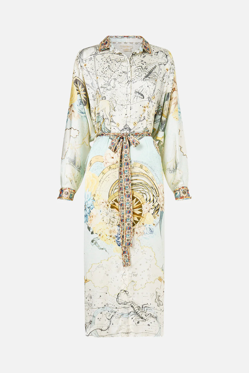 collared button through dress - My lucky stars