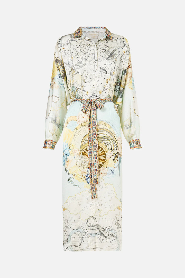 collared button through dress - My lucky stars