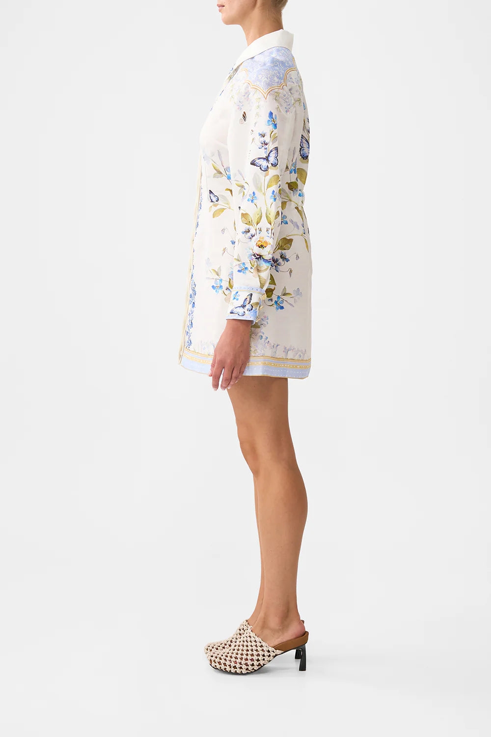 Shirt Dress With A Line Skirt - Botanical Ballads