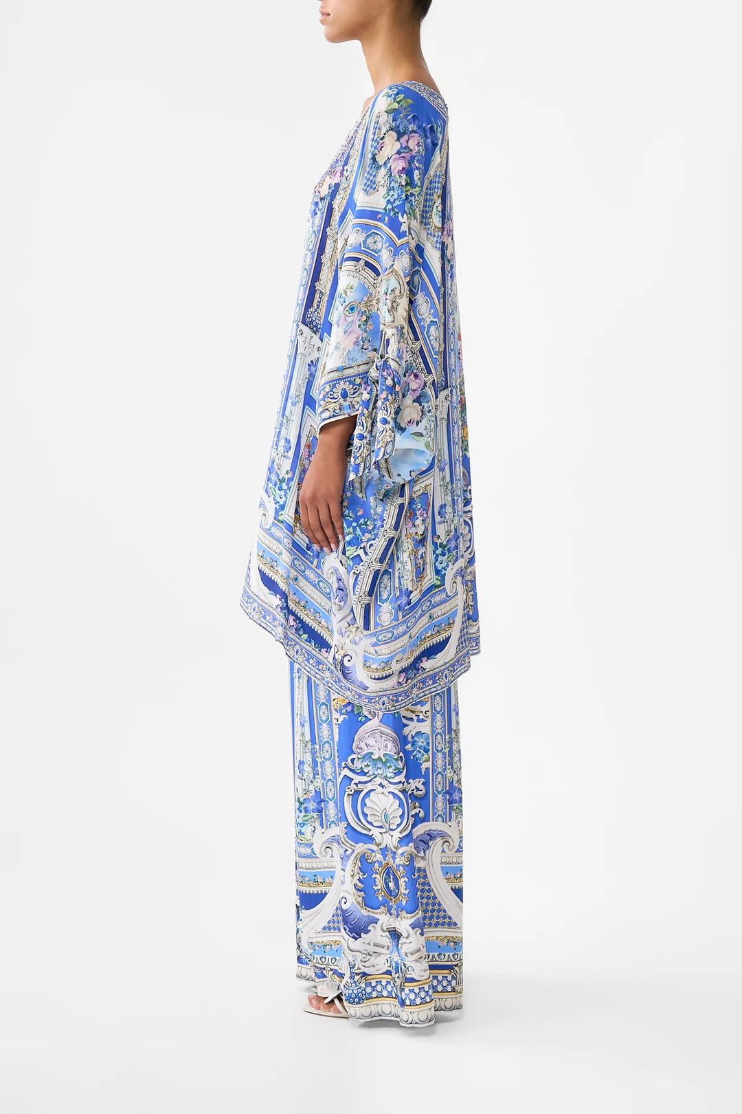 Tie Sleeve Short V Neck Kaftan - Ottoman opulence