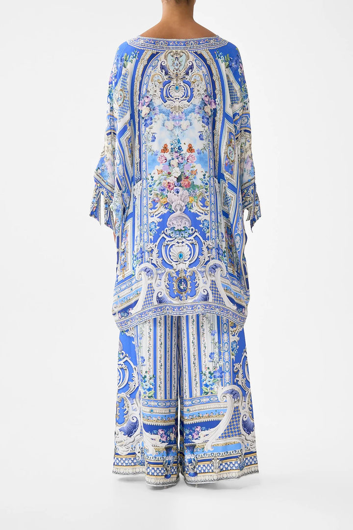 Tie Sleeve Short V Neck Kaftan - Ottoman opulence
