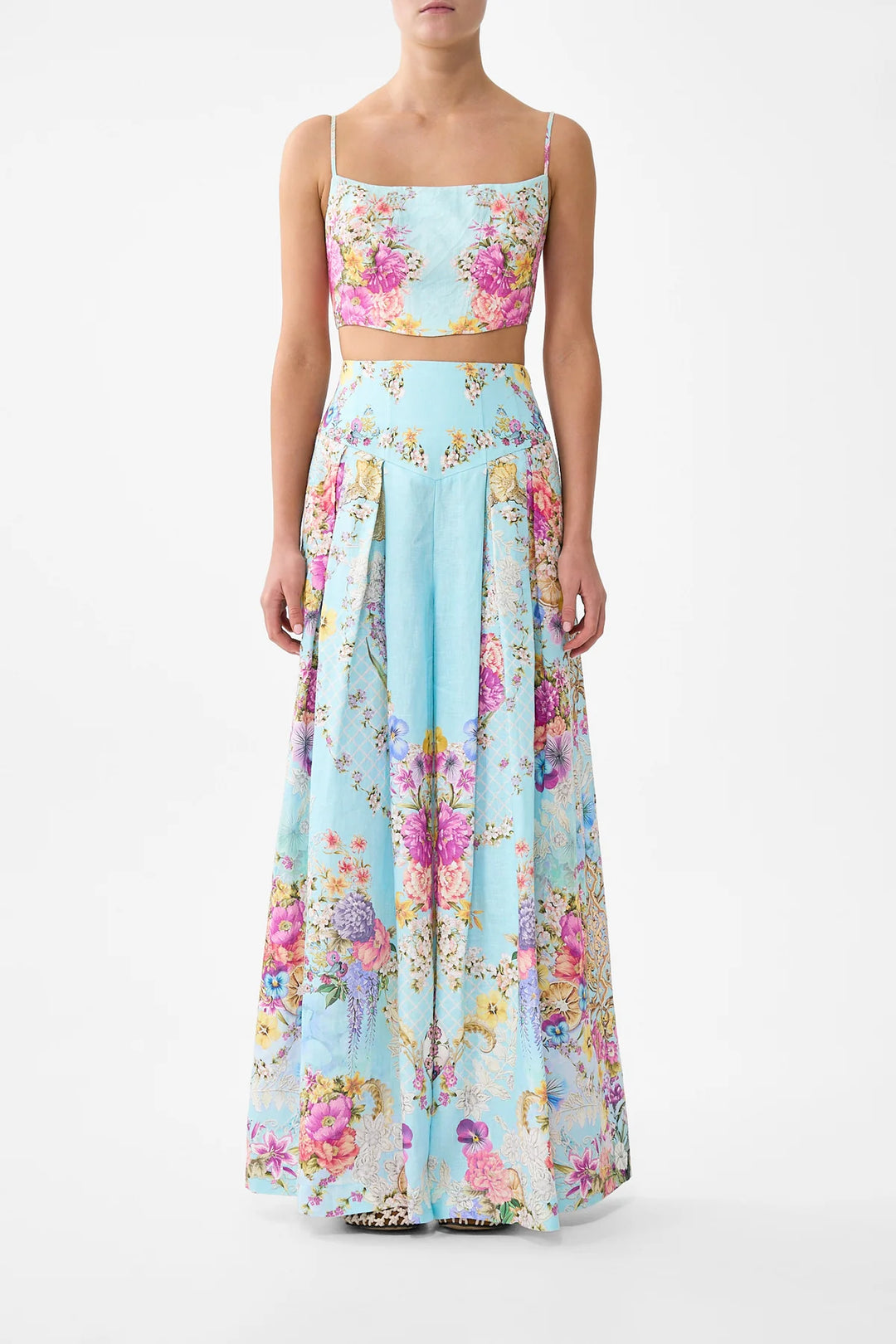 Corset Crop Top - Bazaar Blooms Bazablom