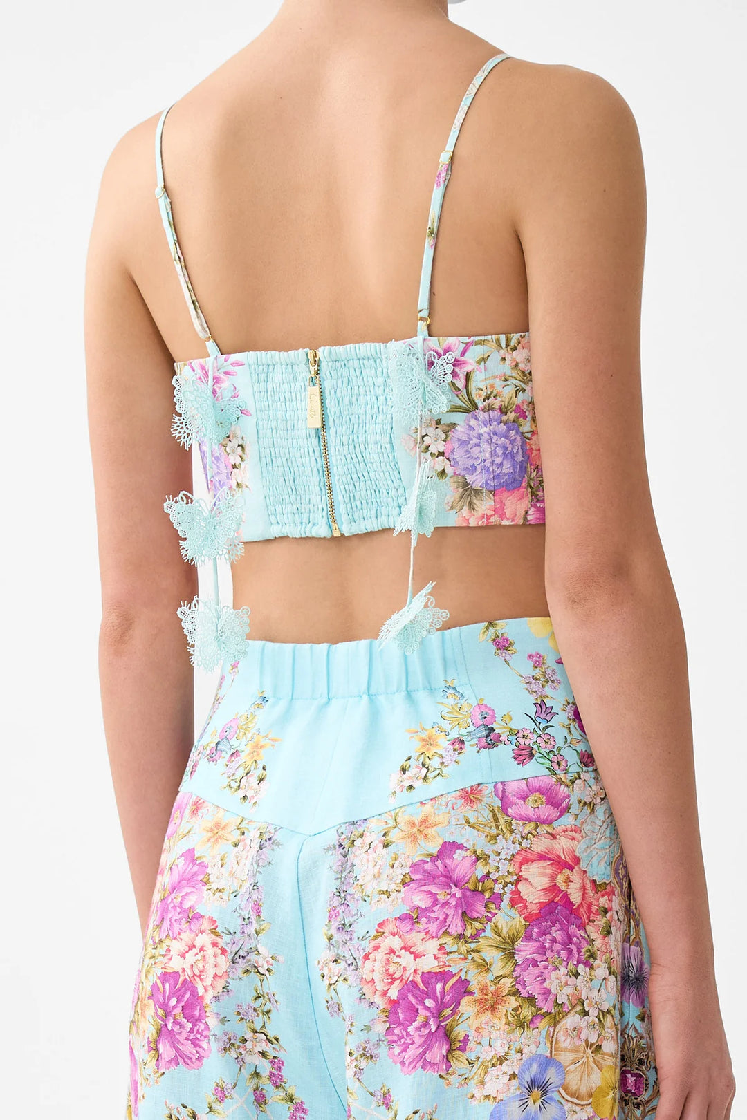 Corset Crop Top - Bazaar Blooms Bazablom