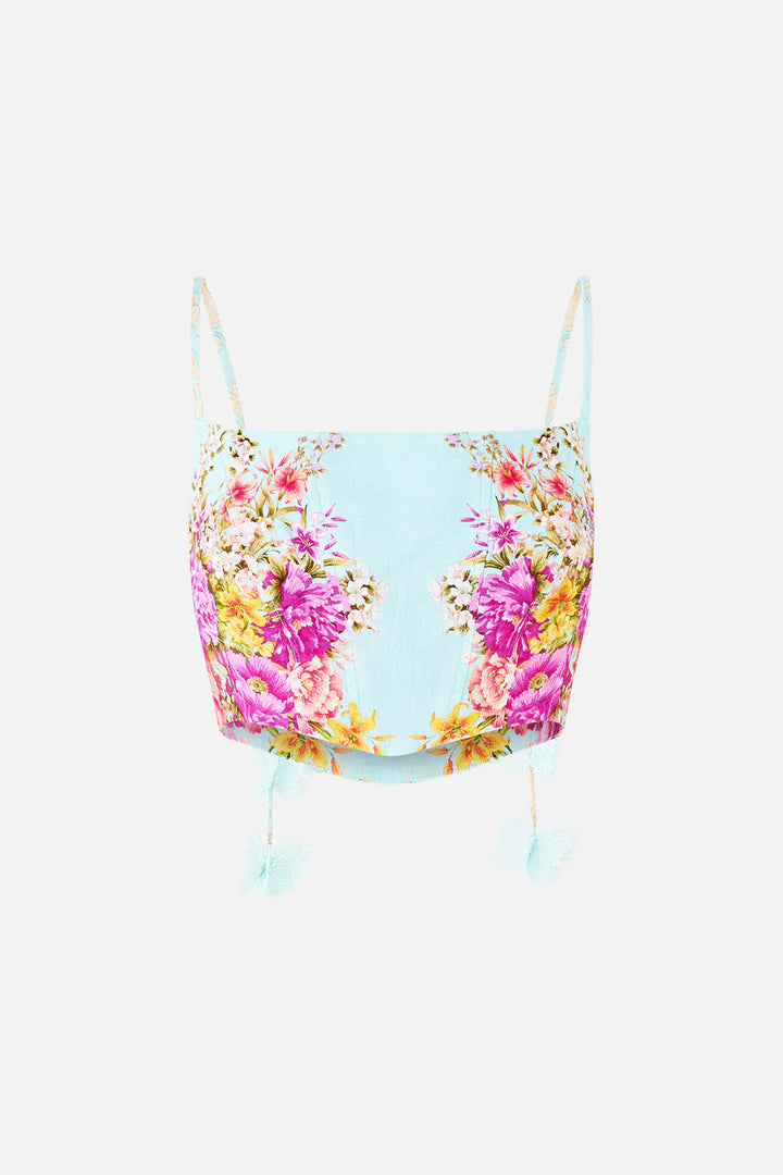 Corset Crop Top - Bazaar Blooms Bazablom