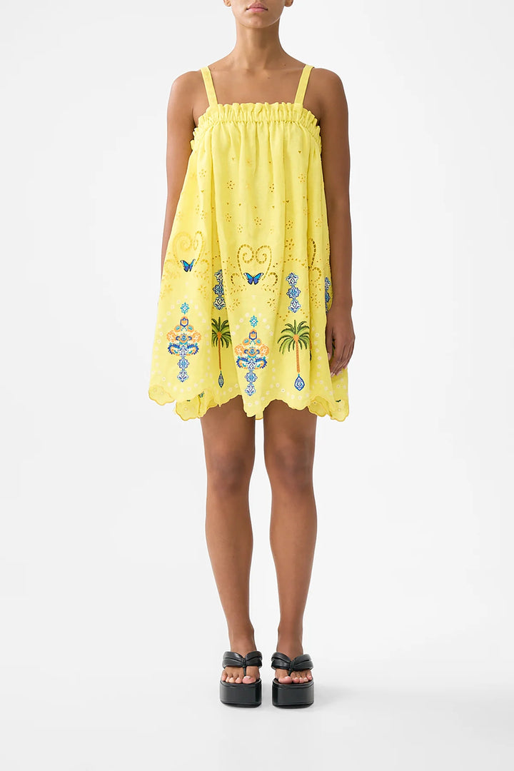 Wide strap short sundress - Sultanahmet summer
