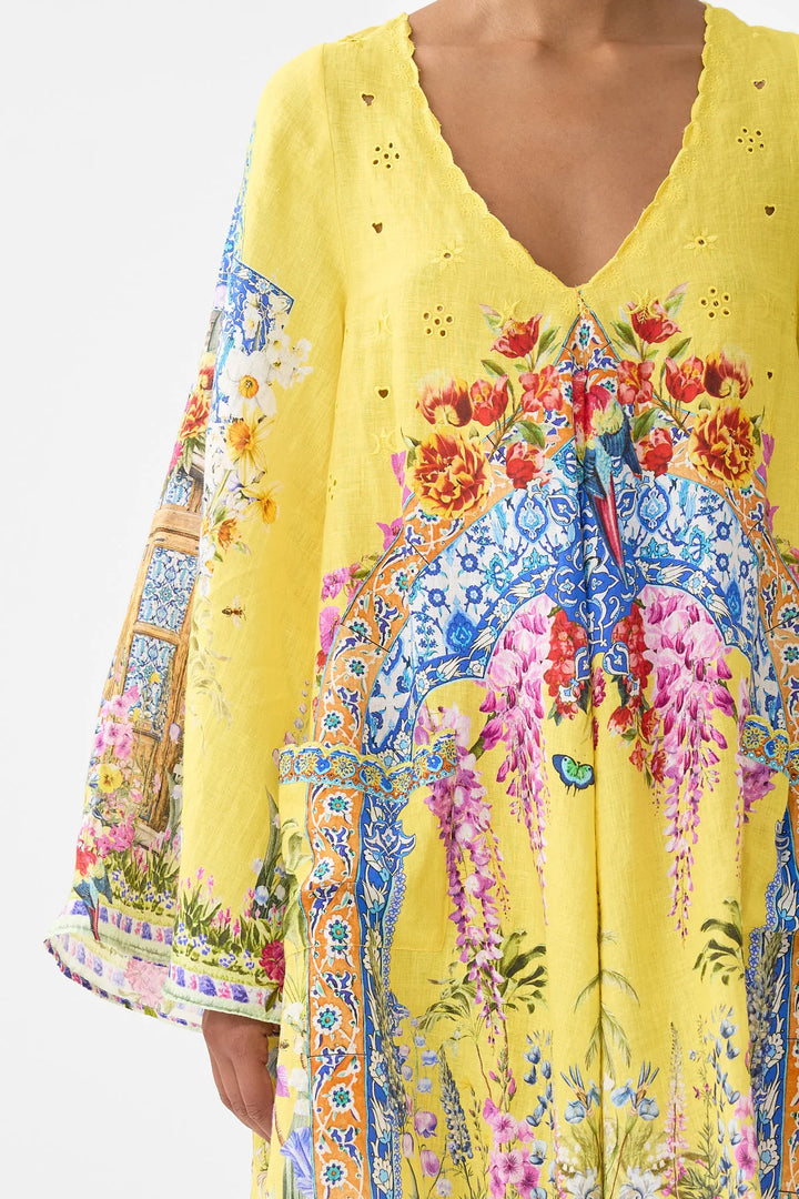 POCKET DRESS WITH LOW BACK AND WIDE SLEEVES - Sultanahmet summer