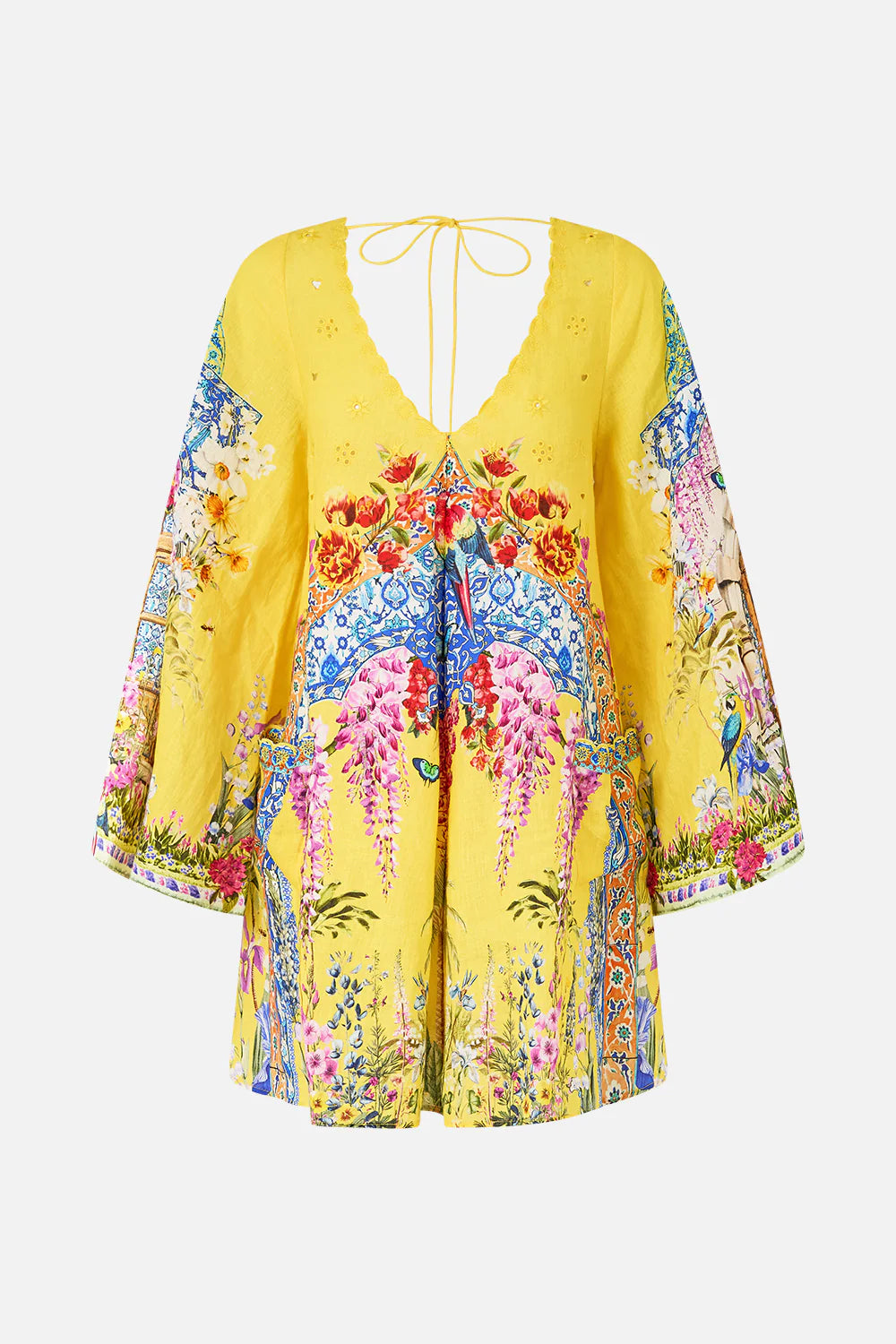 POCKET DRESS WITH LOW BACK AND WIDE SLEEVES - Sultanahmet summer
