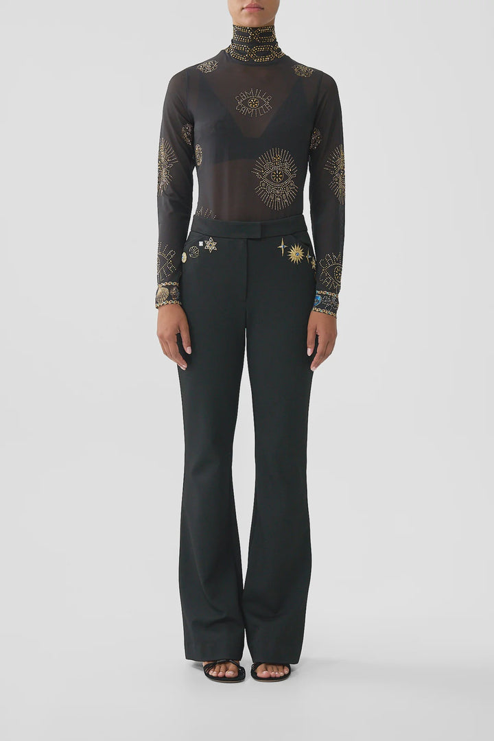 Flare Trouser With Seam Detail - Amulets and Alchemy