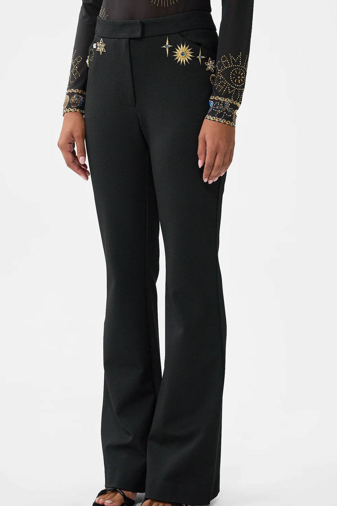 Flare Trouser With Seam Detail - Amulets and Alchemy