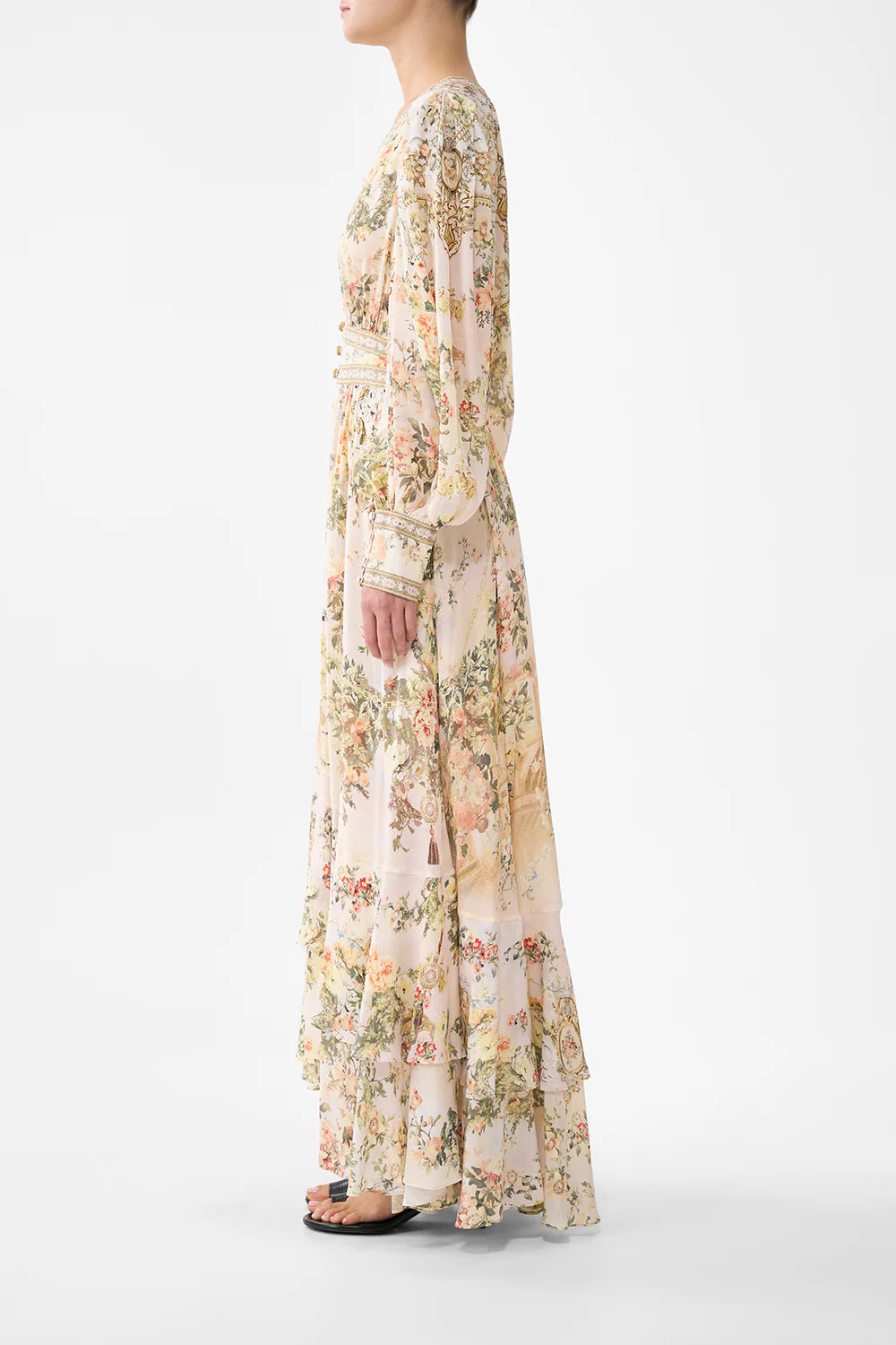 Long Button Front Dress - Twilight In Istabul