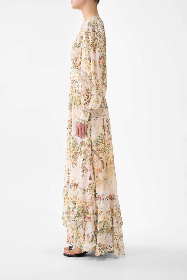 Long Button Front Dress - Twilight In Istabul