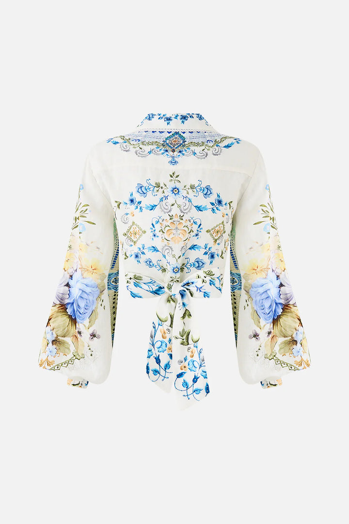 CROPPED WRAP SHIRT - MY  HOMESPUN HEART
