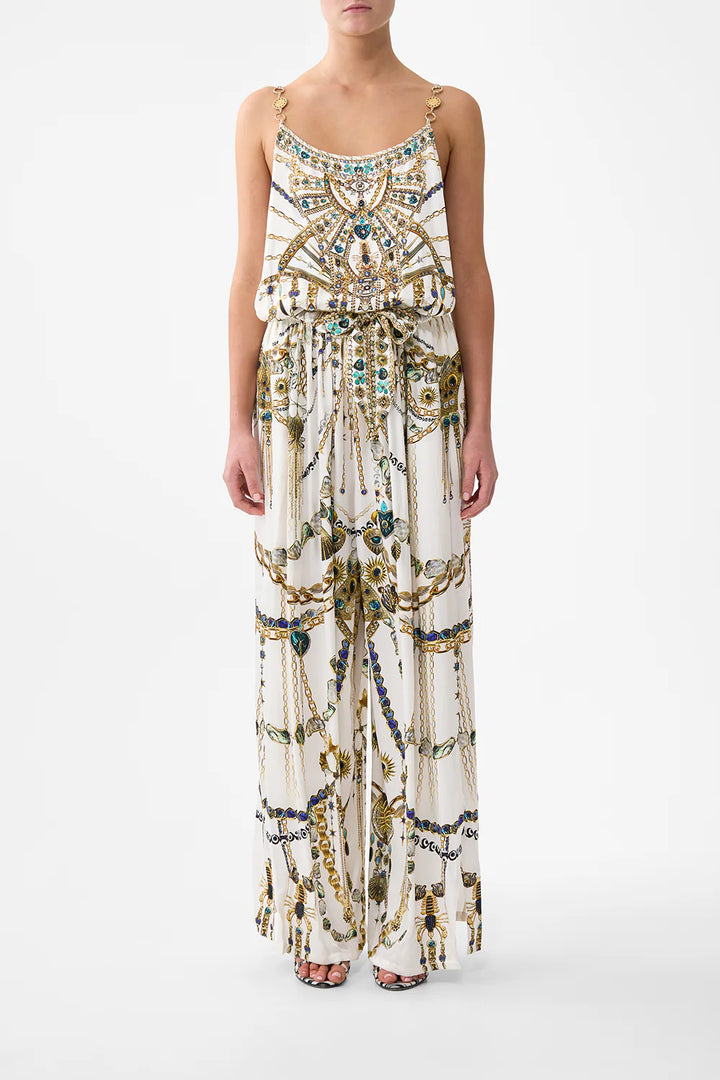 shoestring strap jumpsuit - Chain gang