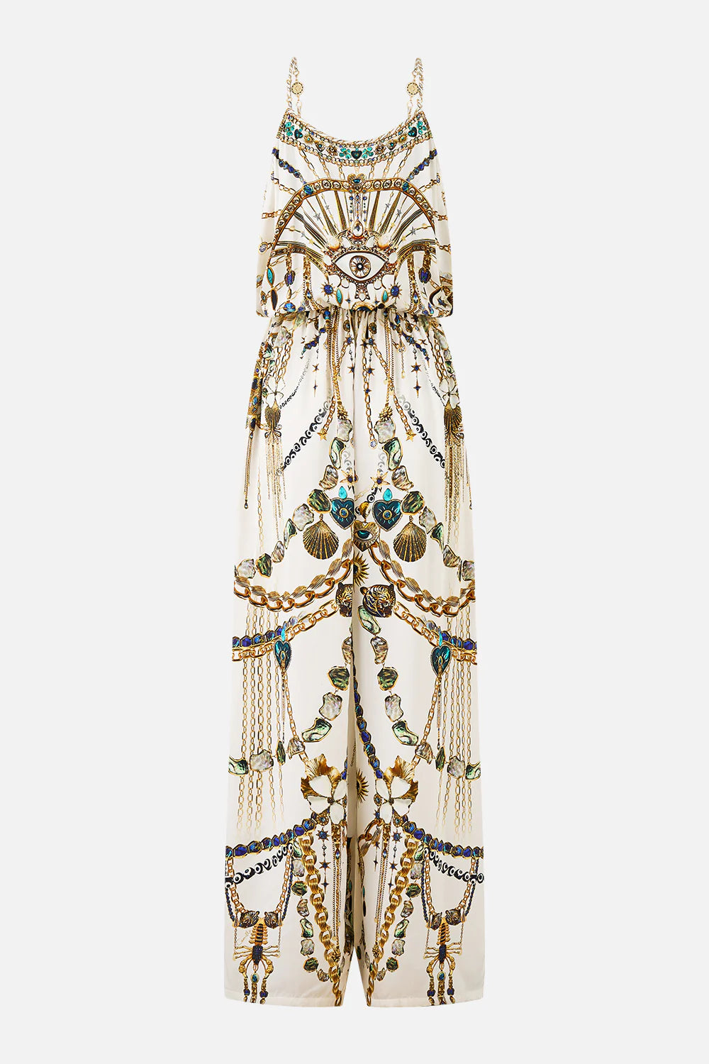 shoestring strap jumpsuit - Chain gang