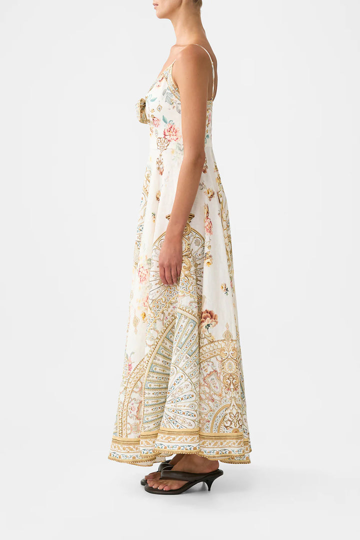 Long Dress With Tie Front - Ottoman Dynasty