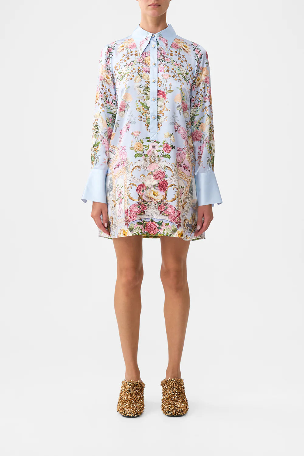 Mini Shirt Dress - Tiled in Time
