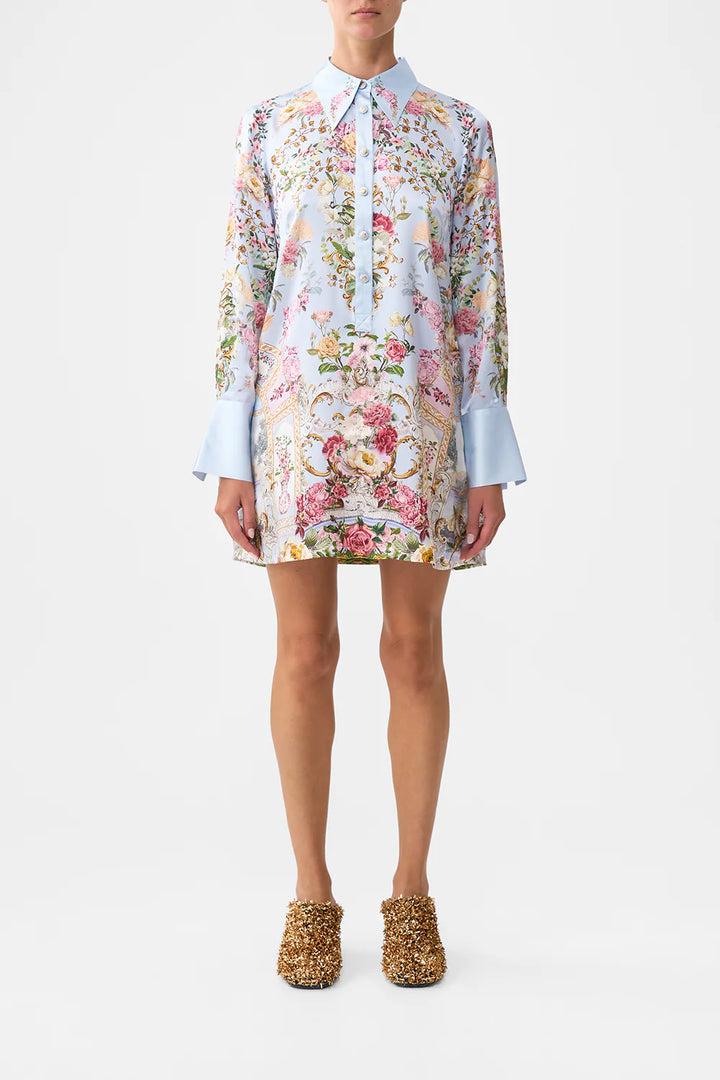 Mini Shirt Dress - Tiled in Time