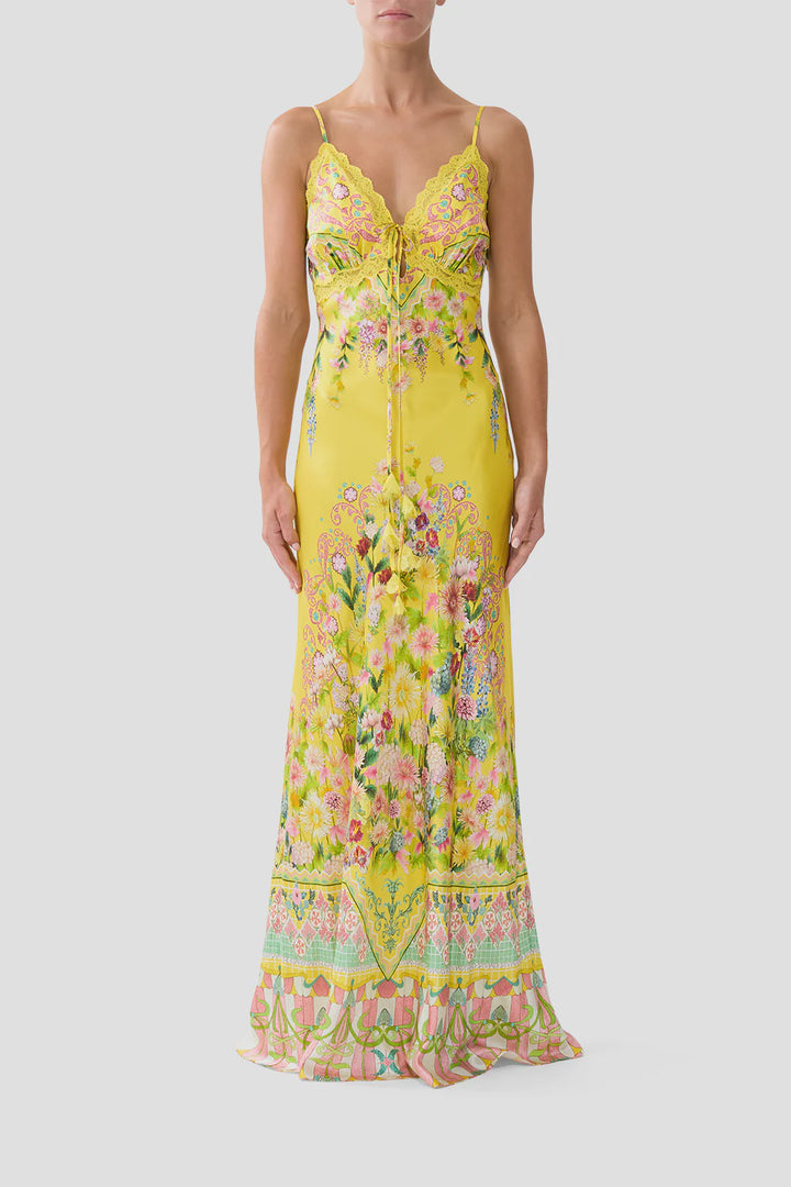 Bias Slip Dress With Lace Edge Detail