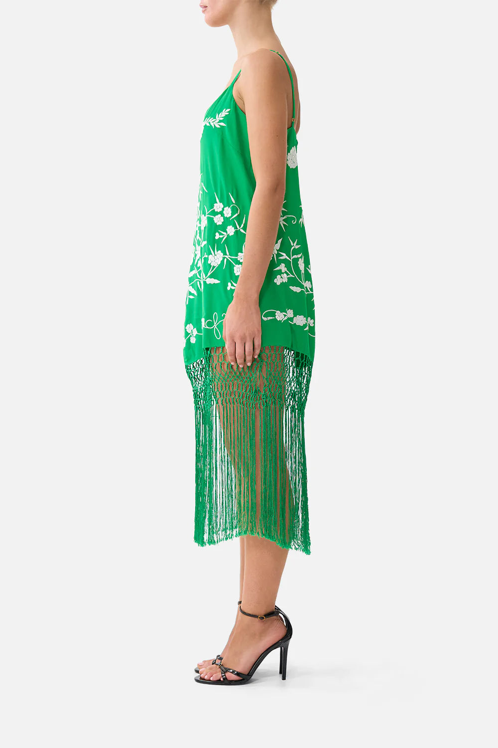 relaxed mini dress with fringing -Sacromonte señorita