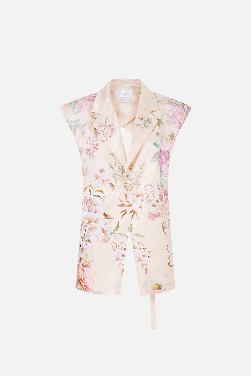 Tailored Sleeveless Vest -Adorned In Aranjuez