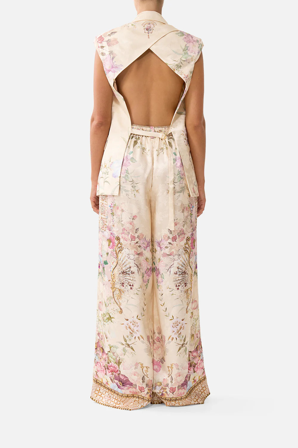 Tailored Sleeveless Vest -Adorned In Aranjuez