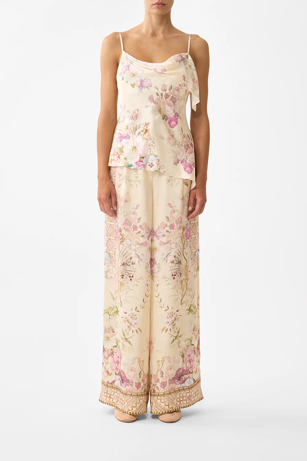 Asymmetric Draped Top - Adorned In Aranjuez