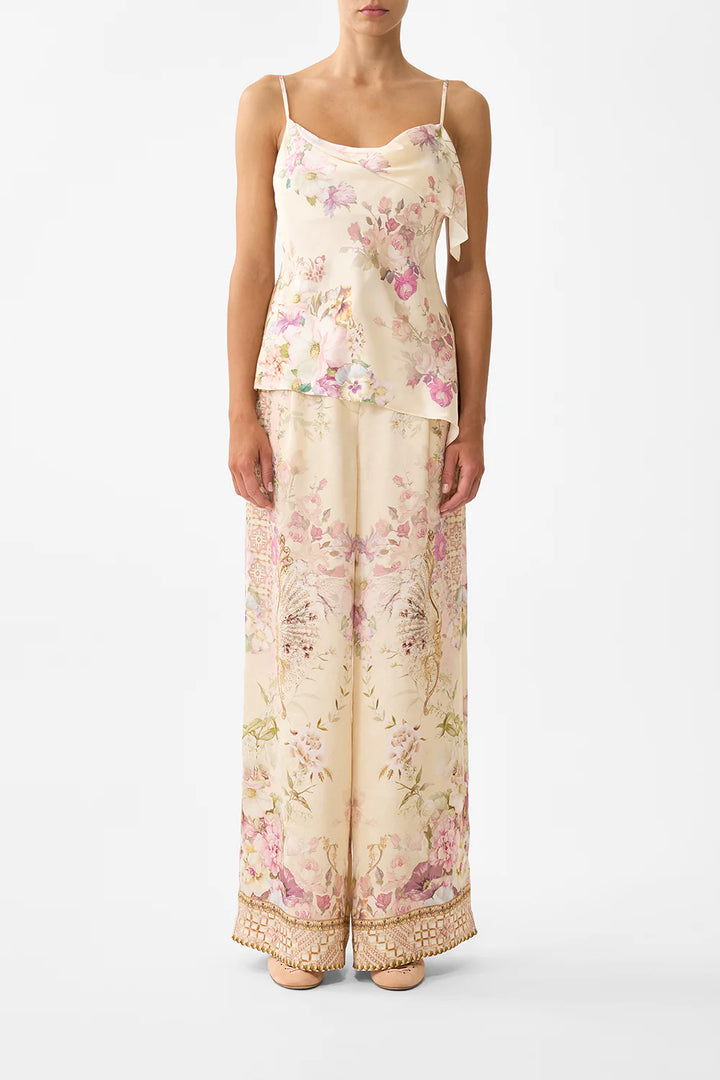 Asymmetric Draped Top - Adorned In Aranjuez