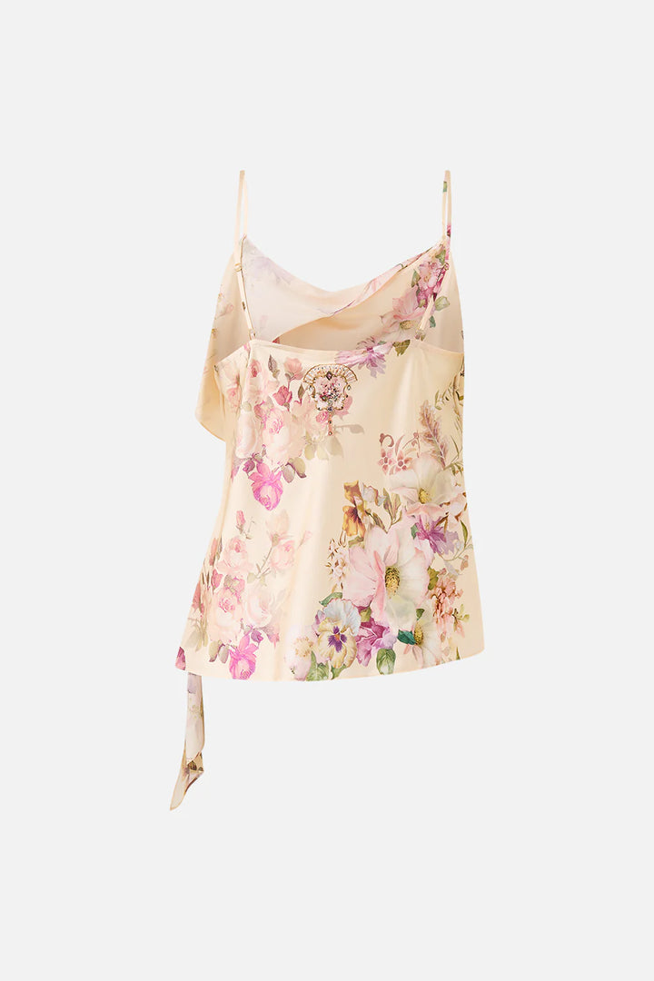 Asymmetric Draped Top - Adorned In Aranjuez